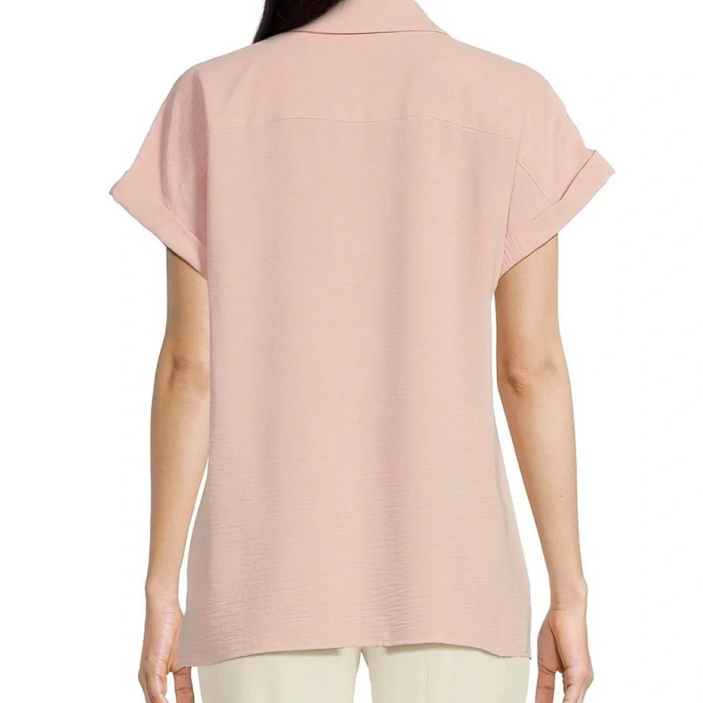 Calvin Klein Short Cuffed Sleeve Top - Picture 5 of 6